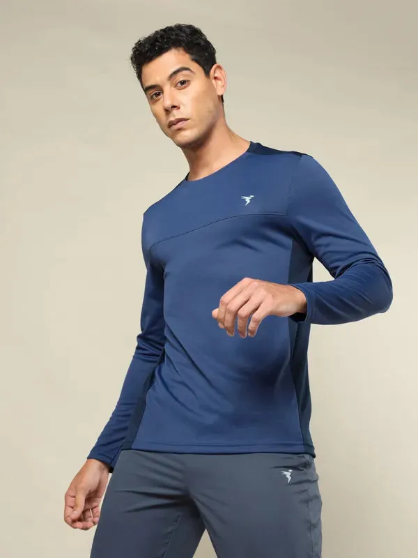 Men Colorblock Slim Fit Crew Neck T-shirt with TECHNO COOL 