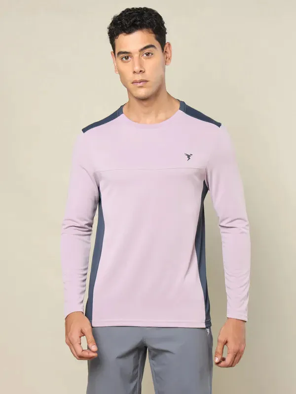 Men Colorblock Slim Fit Crew Neck T-shirt with TECHNO COOL 