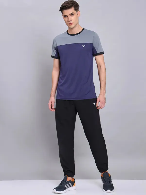 Men Colorblock Slim Fit Crew Neck T-shirt with TECHNO COOL 