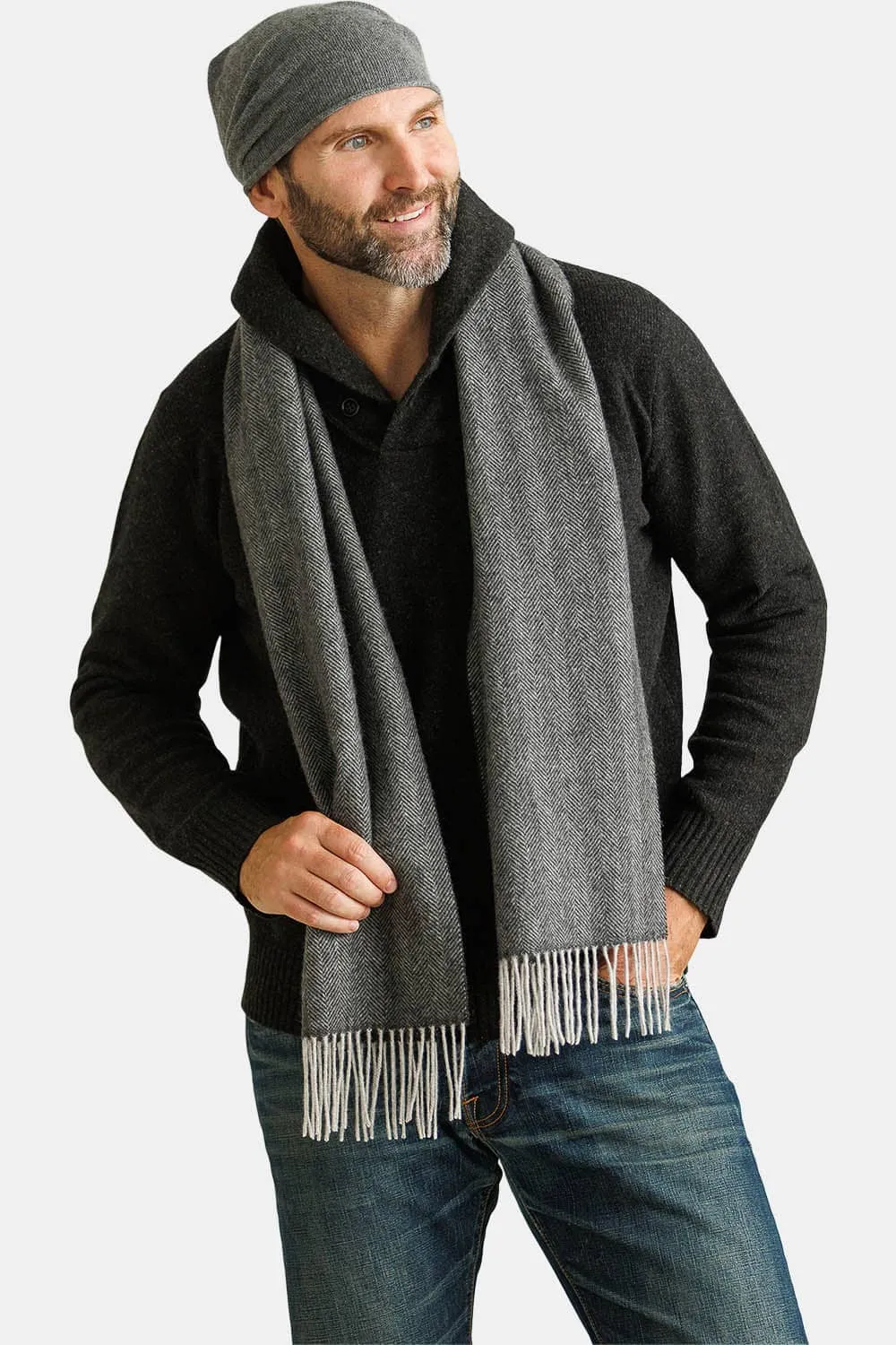 Men's Classic 100% Pure Cashmere Scarf