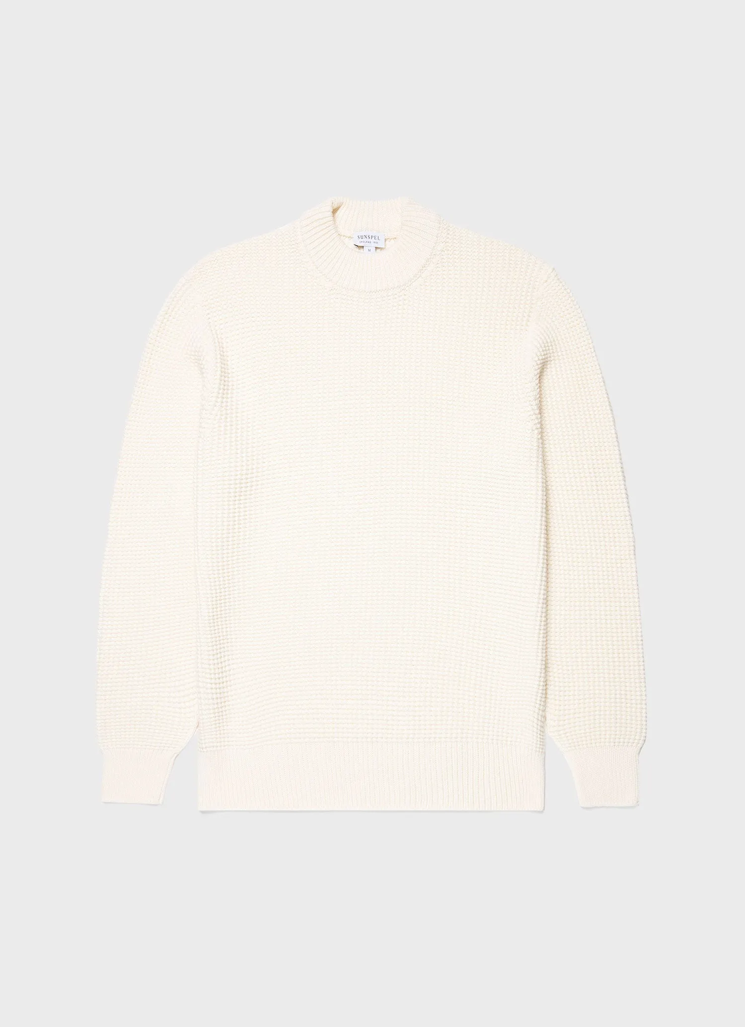 Men's Mariner Mock Neck Jumper in Ecru