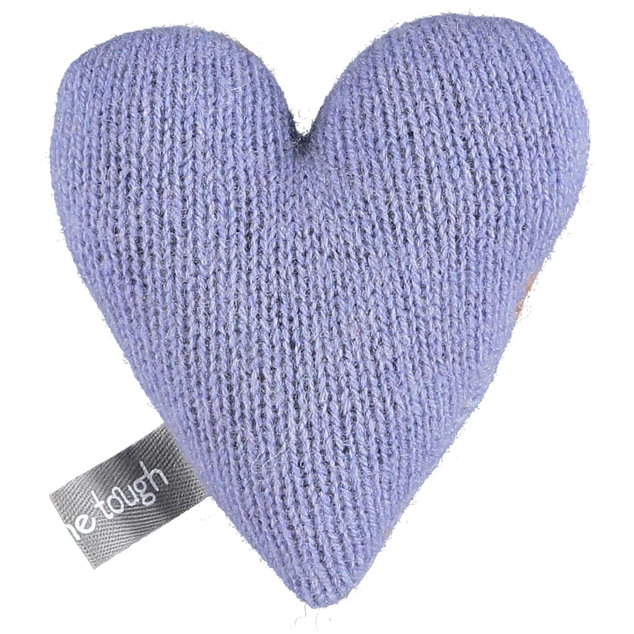 Mini Knitted Purple Polka Dot Heart With Lavender