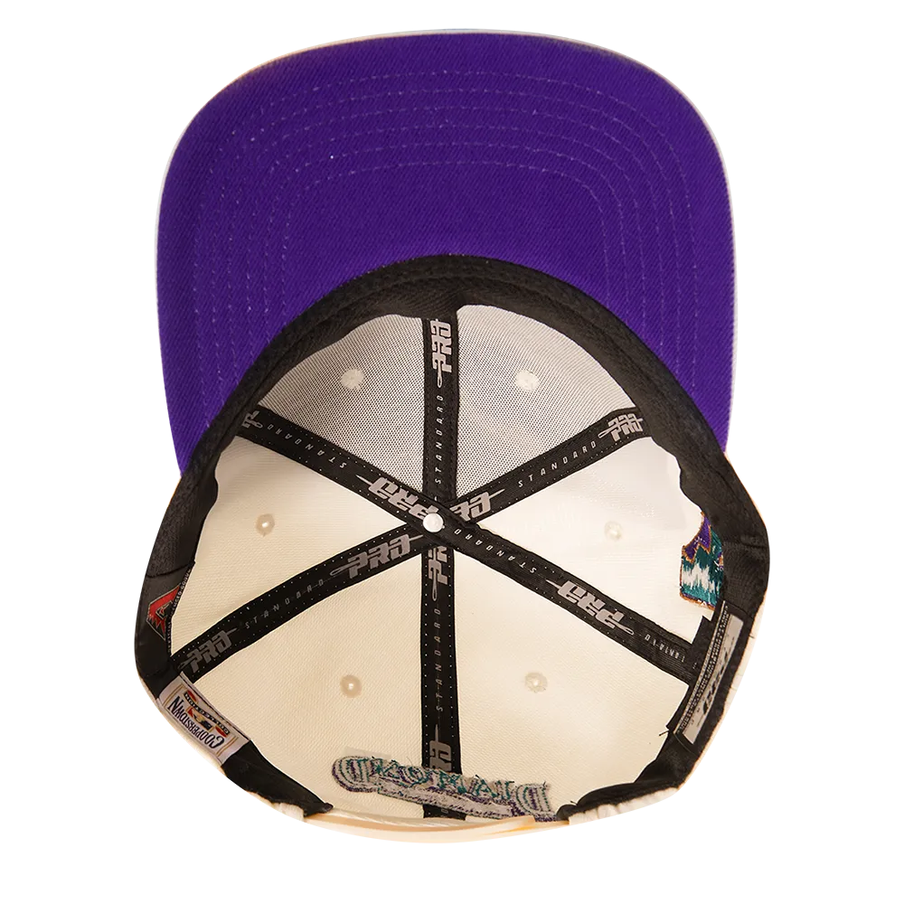 MLB ARIZONA DIAMONDBACKS RETRO CLASSIC UNISEX LOGO WOOL SNAPBACK (EGGSHELL)