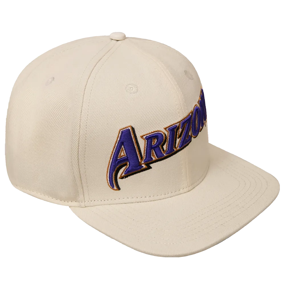 MLB ARIZONA DIAMONDBACKS RETRO CLASSIC UNISEX LOGO WOOL SNAPBACK (EGGSHELL)