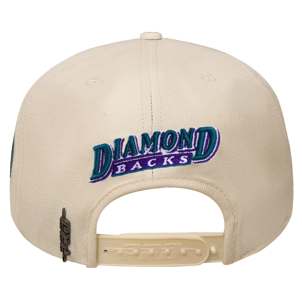 MLB ARIZONA DIAMONDBACKS RETRO CLASSIC UNISEX LOGO WOOL SNAPBACK (EGGSHELL)