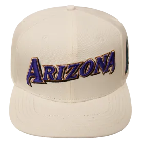 MLB ARIZONA DIAMONDBACKS RETRO CLASSIC UNISEX LOGO WOOL SNAPBACK (EGGSHELL)