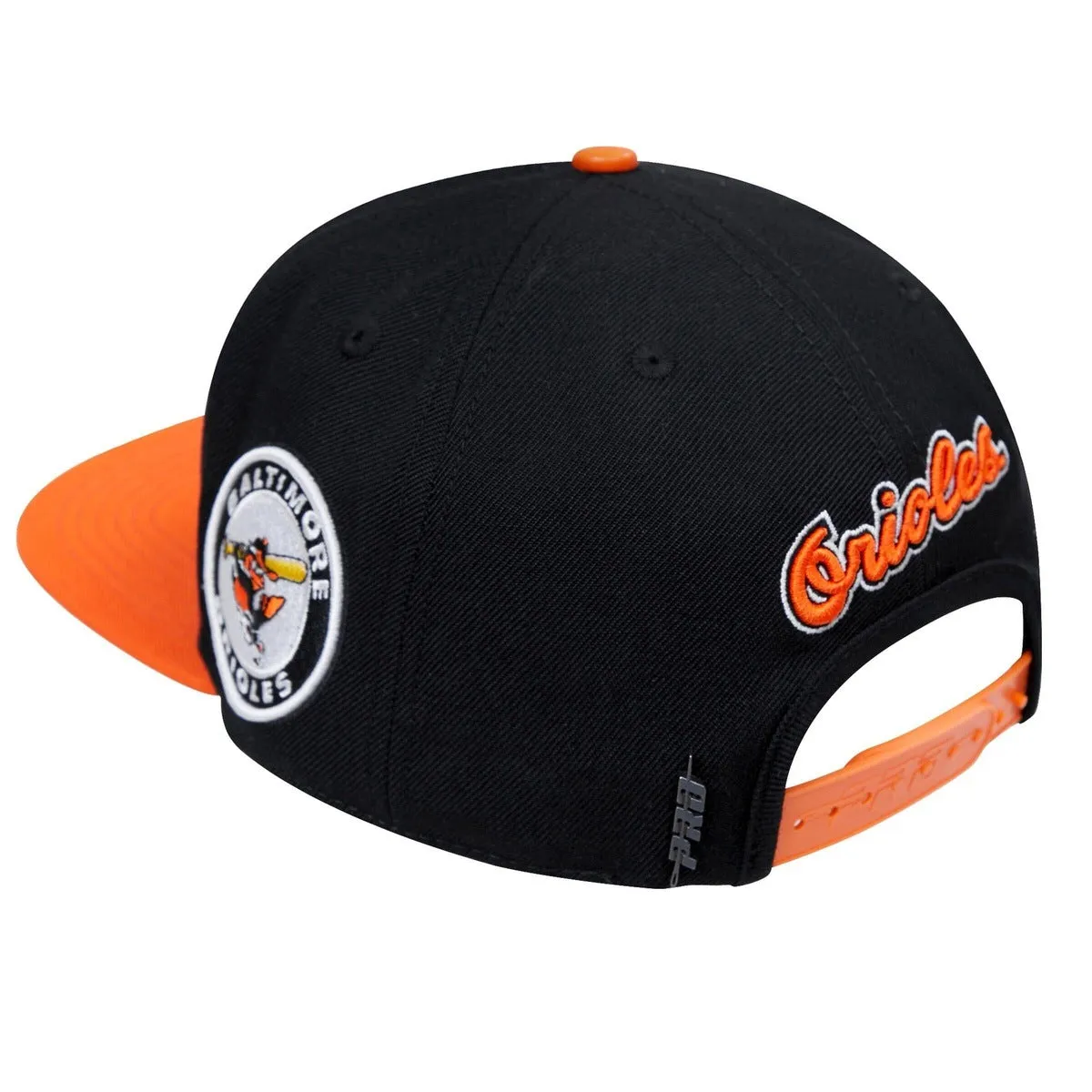 MLB BALTIMORE ORIOLES RETRO CLASSIC UNISEX PRIMARY LOGO WOOL SNAPBACK (BLACK/ORANGE)