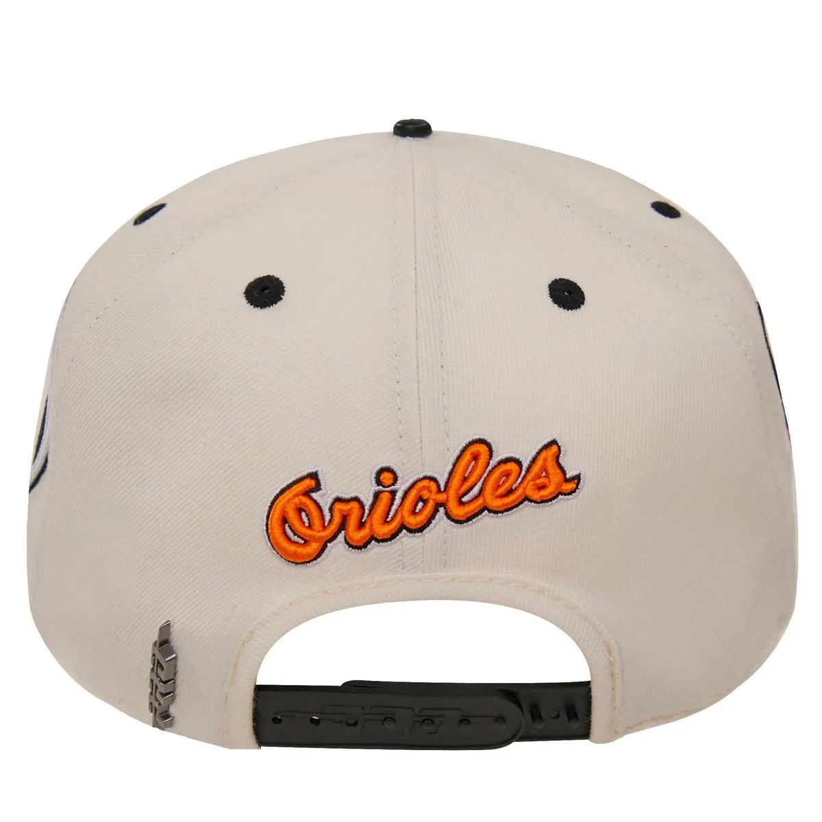 MLB BALTIMORE ORIOLES RETRO CLASSIC UNISEX PRIMARY LOGO WOOL SNAPBACK (EGGSHELL/ BLACK)