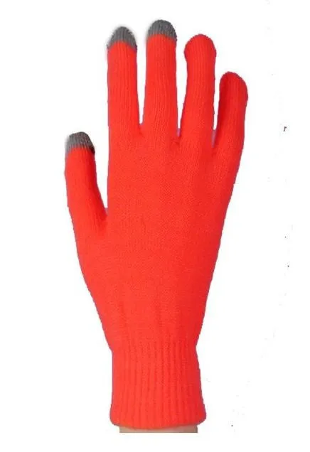 Neon Solid Color Message Texting Cell Phone Touch Gloves