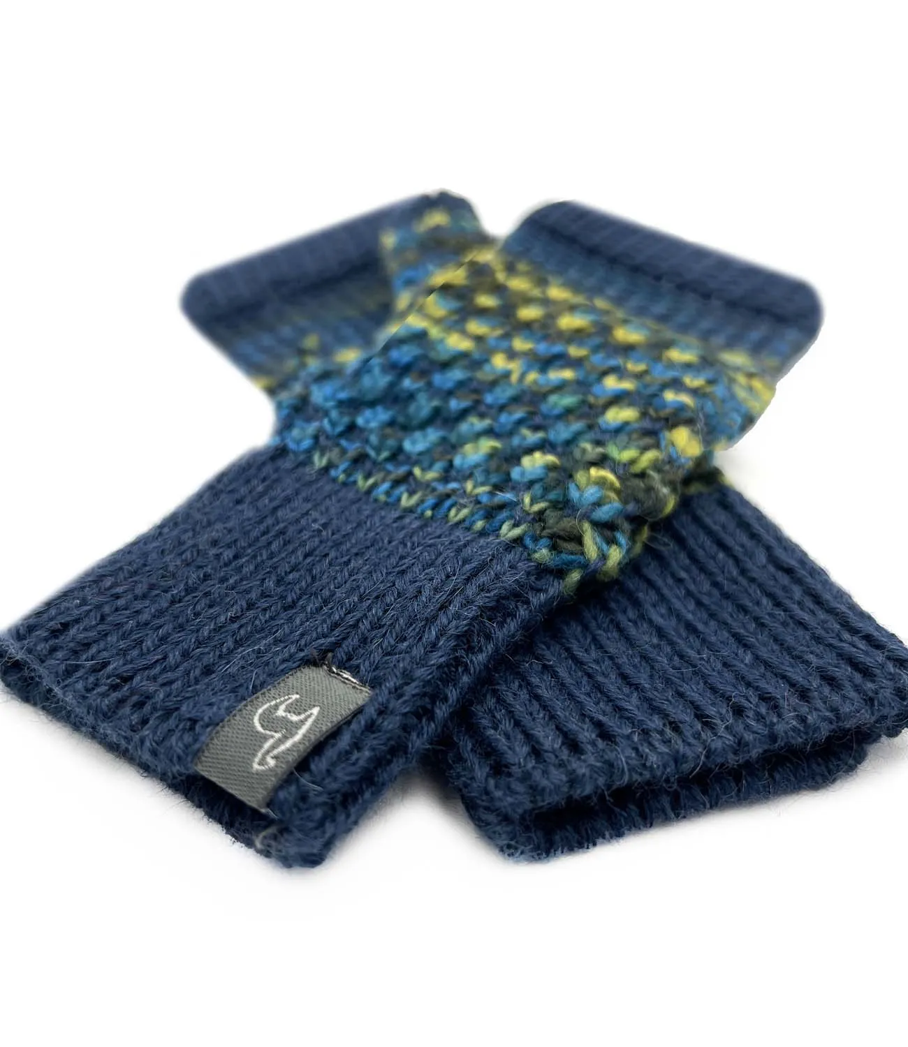 NEW! Kid's Alpaca Gloves - Speckle - Bluefish