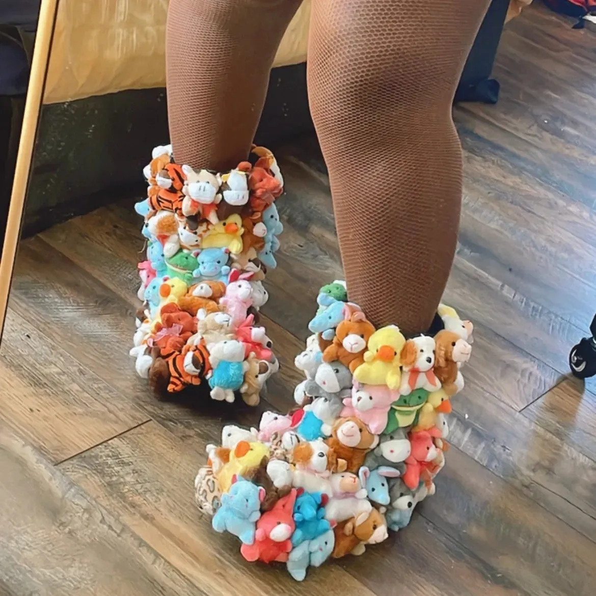 Niya Teddy Bear Ankle Booties