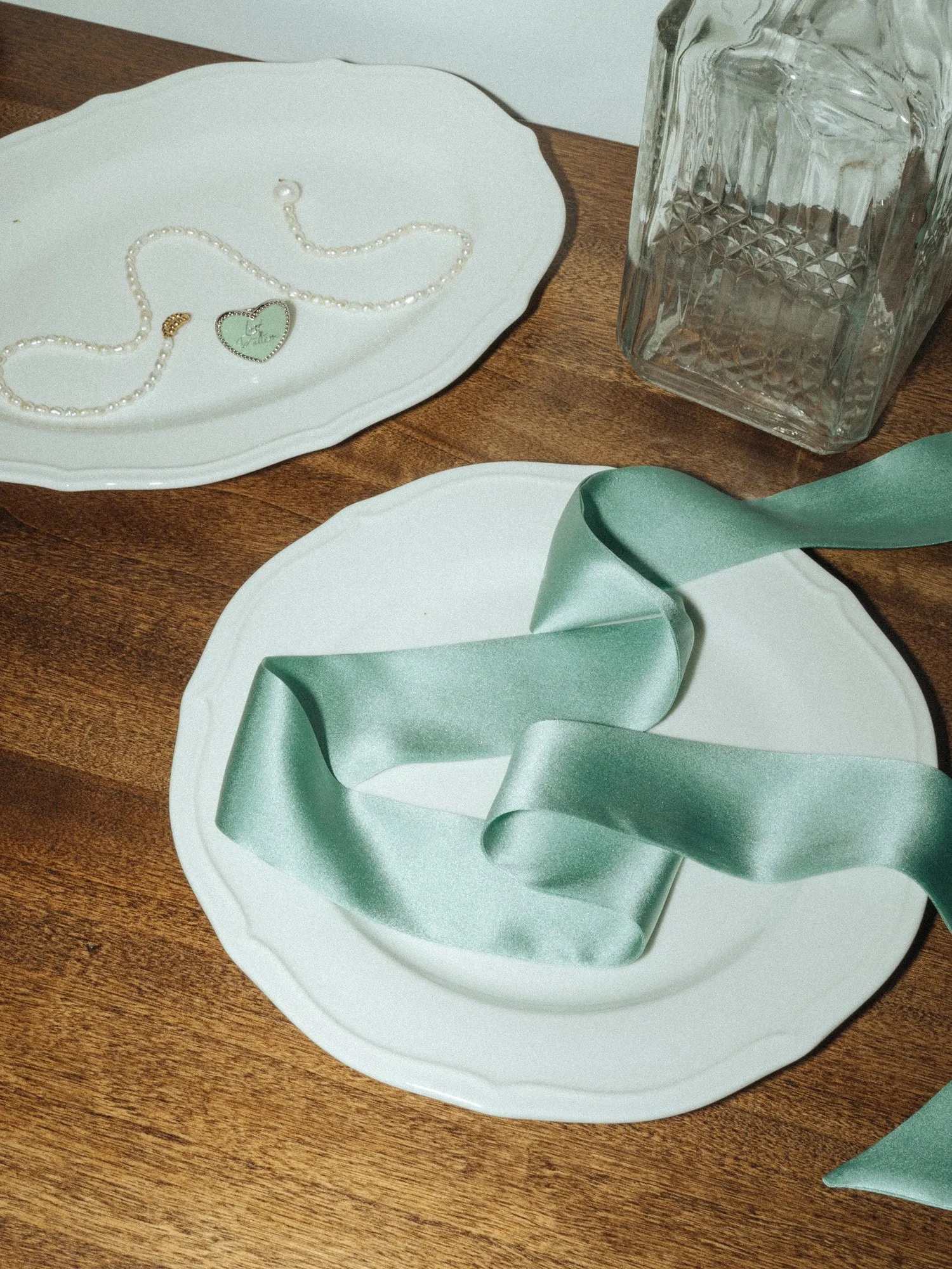 "La Collectionneuse" Silk Ribbon Scarf - Sage