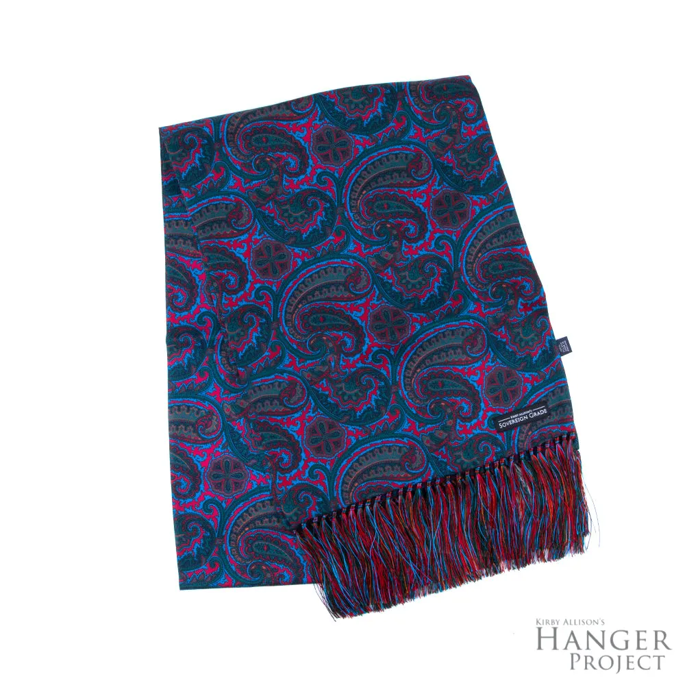 Sovereign Grade Paisley Printed Silk Scarf