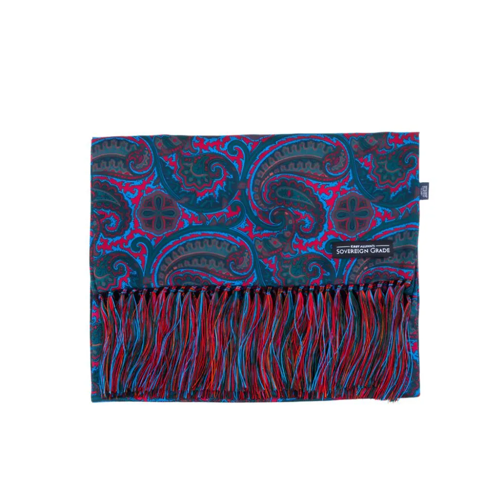 Sovereign Grade Paisley Printed Silk Scarf