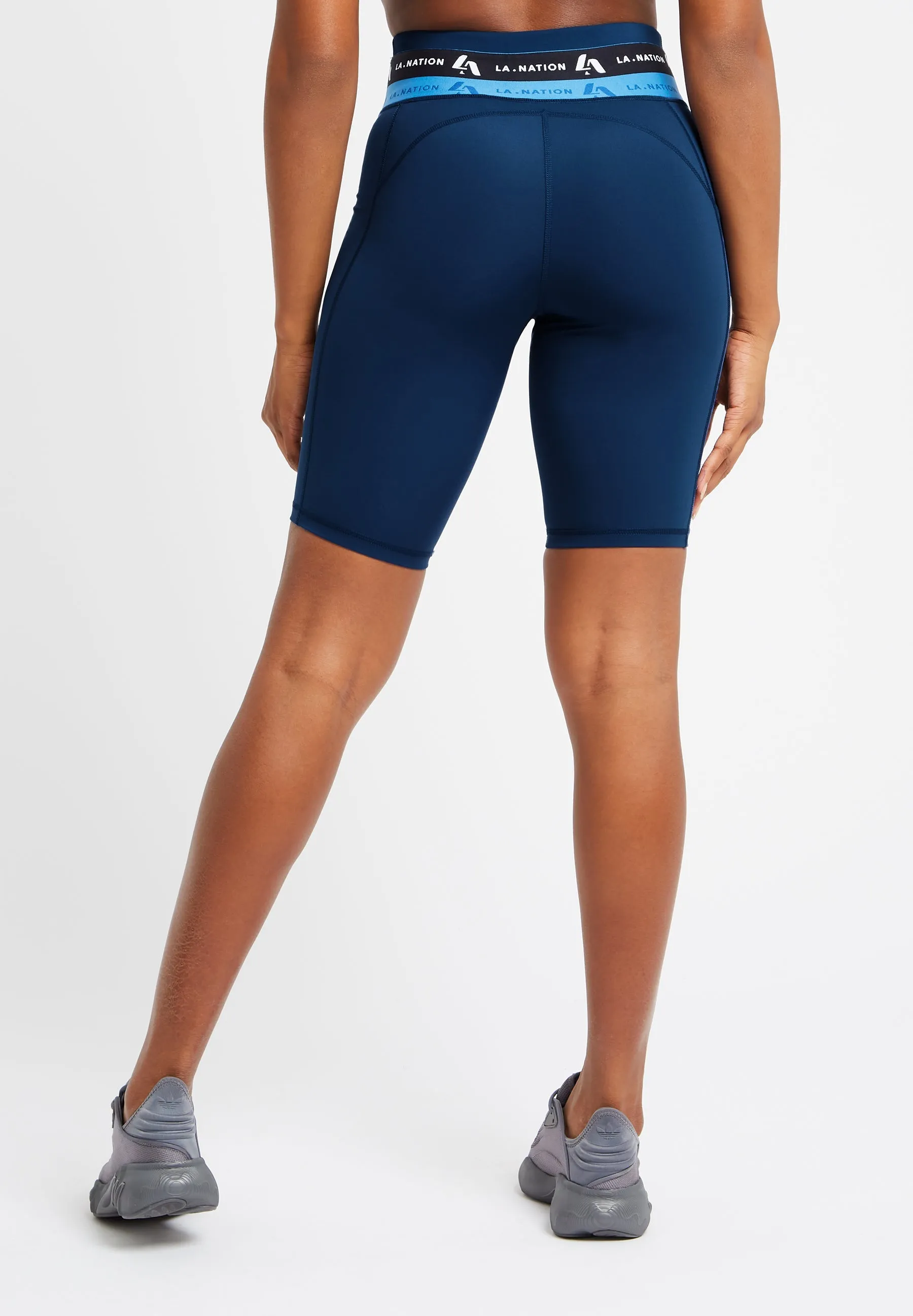 Sports Bra & Cycling Shorts Set-Dark Blue