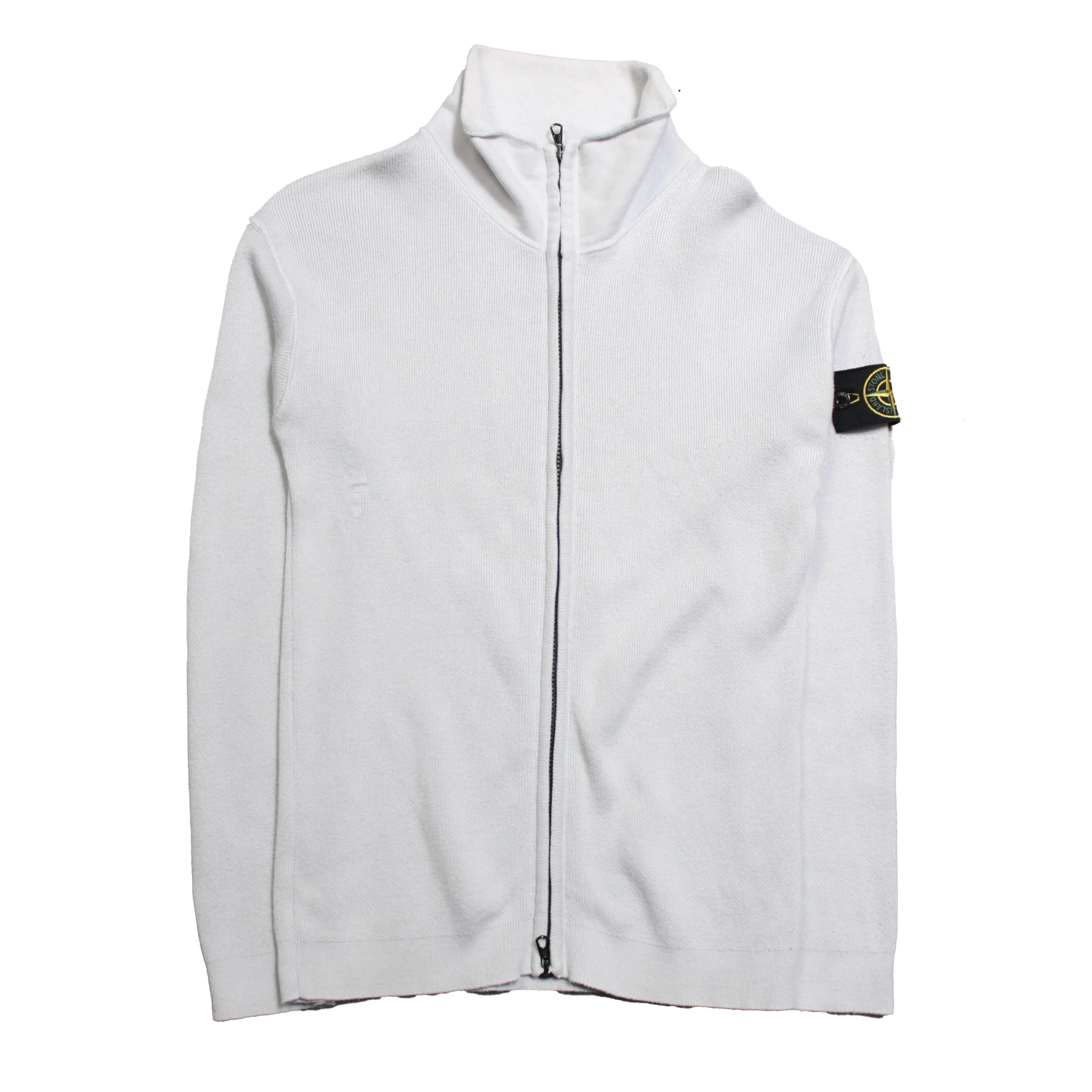 Stone Island Baby Blue Zip Up Knit AW2004