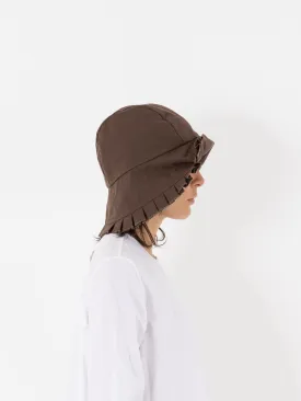 Studio Kettle Fisherman Hat with Frill, Cocoa