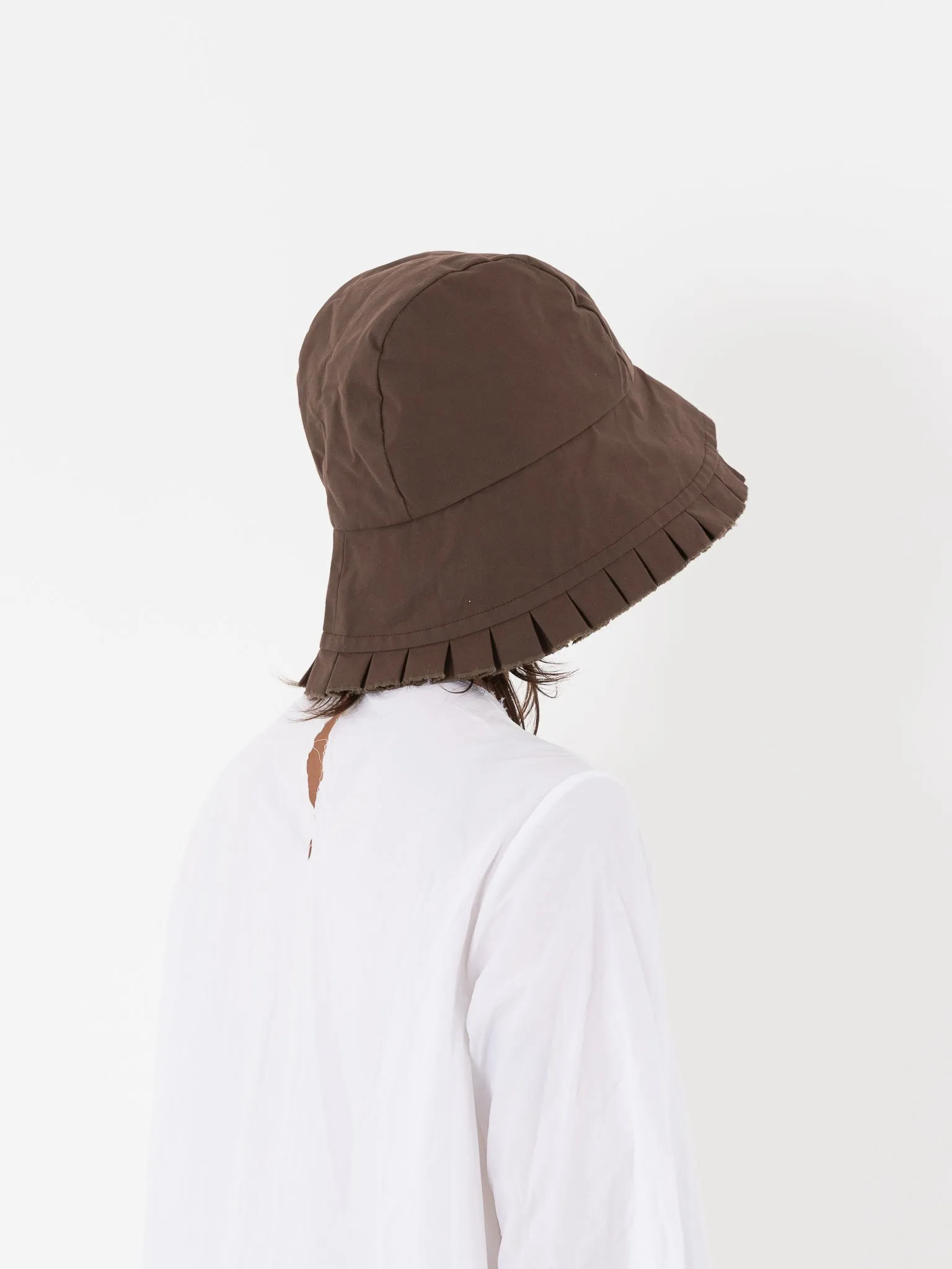 Studio Kettle Fisherman Hat with Frill, Cocoa