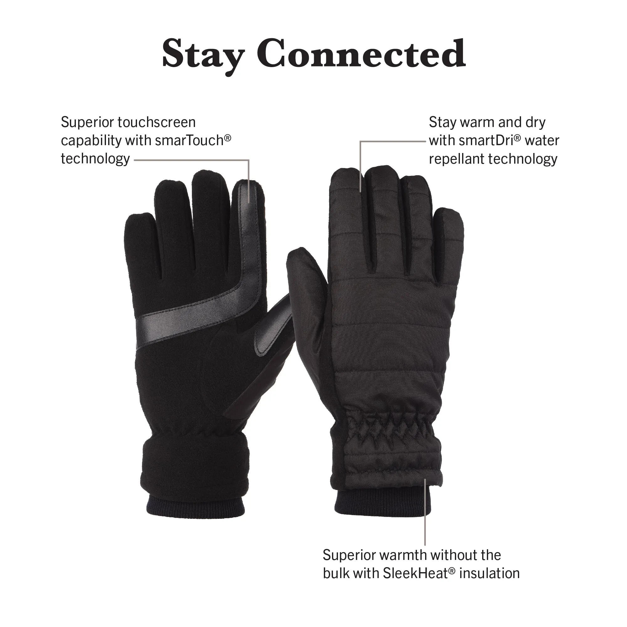 Women's Insulated & Water Repellent Touchscreen Gloves