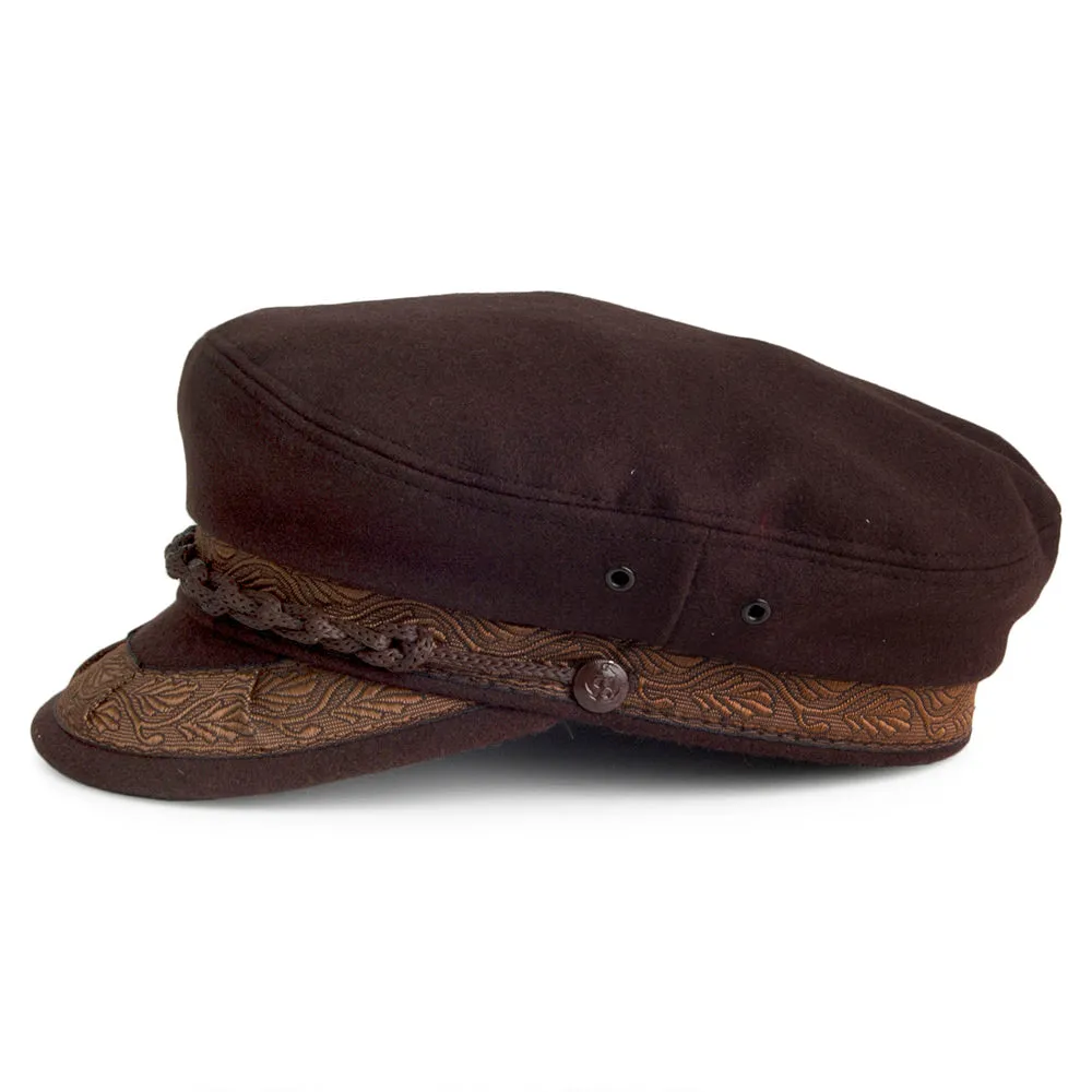 Wool Greek Fisherman Cap - Brown