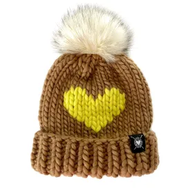 Zero Waste : Luxury Big Heart Pom-Pom Beanie